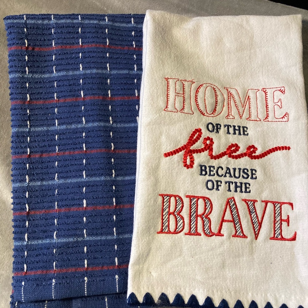 Hobby Lobby Red and Blue Kitchen Linens Collection